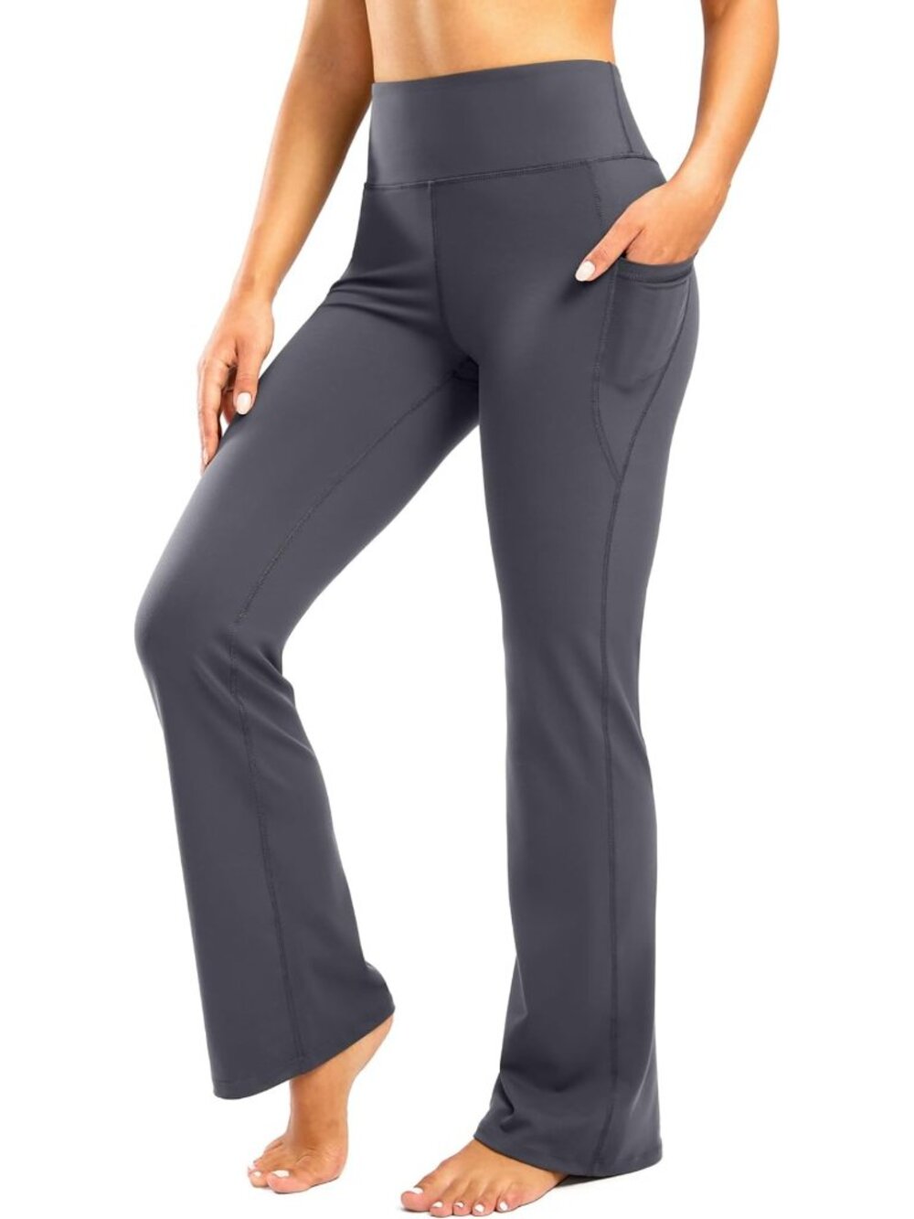 High-Waisted Women's Yoga Pants with Pockets - 28"/30"/32"/34" Inseam Options